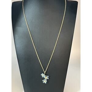 Michael Michaud Forget Me Not Triple Flower Pendant Necklace